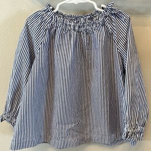Crewcuts tunic, blue and white stripes size 7